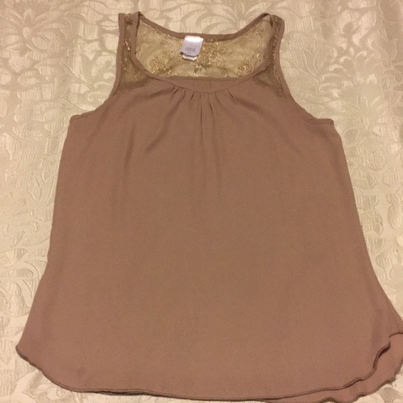 Taupe chiffon tank - Picture 1 of 4